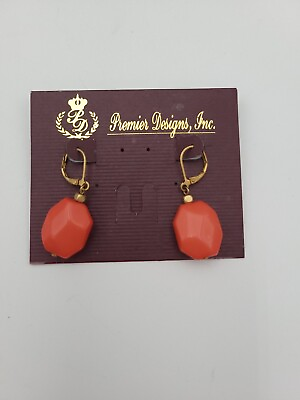 #ad Premier Designs Coral Acrylic Drop Dangle Earrings Fashion Jewelry Women