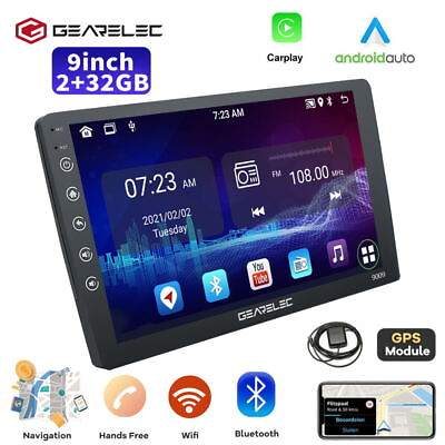 #ad Double 2Din 9#x27;#x27; Android 11 Car Stereo Carplay Android Auto GPS Wifi Touch Screen