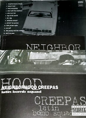 #ad NEIGHBORHOOD CREEPAS 1998 RAP CD RAP G FUNK LATIN BOMB SQUAD DEMO HIPHOP lp 12quot;