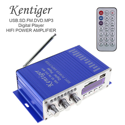 #ad 2CH Car Power Digital Amplifier HIFI Stereo Audio Radio AMP USB FM MP3 Input 12V