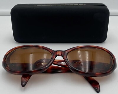 #ad DKNY Eye Sunglasses Frames 7901S Tortoise Brown Oval Excellent Condition w Case
