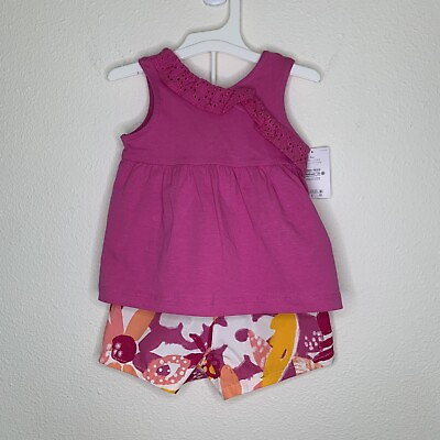 #ad CARTERS Just one you Toddler girl 12 mo. 2 PC shorts amp; tank top set New Ruffles $10.98