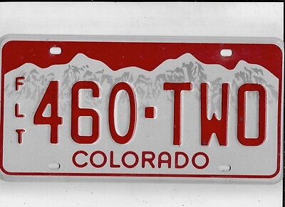 #ad COLORADO passenger license plate quot;460 TWOquot; *****FLEET*****
