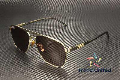 #ad GUCCI GG1164S 002 Pilot Navigator Metal Gold Brown 58 mm Men#x27;s Sunglasses