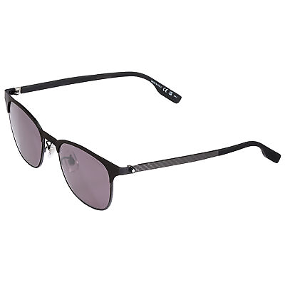 #ad Montblanc MB0183S 001 Black Smoke Gray Sunglasses Mens