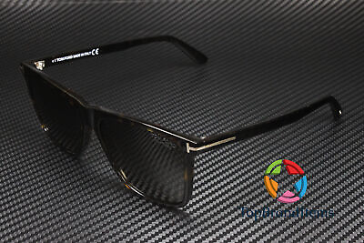 #ad TOM FORD Fletcher FT0832 52H Havana Brown Polarized Plastic 57 Men#x27;s Sunglasses