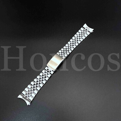#ad 18MM JUBILEE WATCH BAND FITS FOR Seiko 5 SNKL23 SPRING BARS SILVER REPLACEMENT