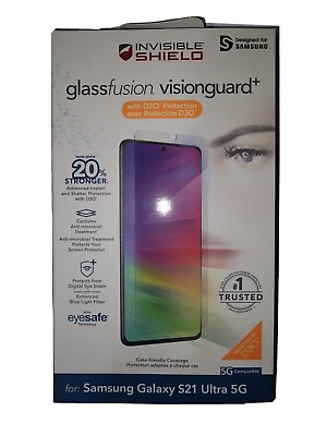#ad ZAGG InvisibleShield GlassFusion VisionGuard for Samsung S21 Ultra 5G