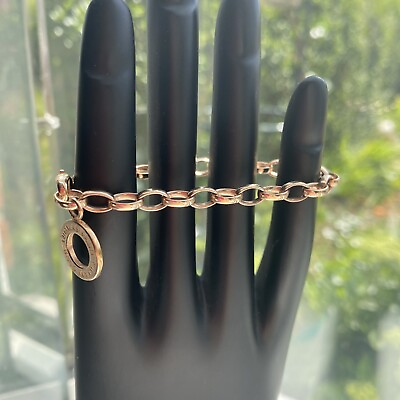 #ad Thomas Sabo Rose Gold Charm Carrier Bracelet Size 16 Cm