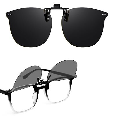 #ad Clip on Sunglasses Over Prescription Glasses for Men Women Polarized Flip Up ...