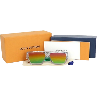 #ad LOUIS VUITTON Millionaire Square Sunglasses Z1811E Transparent Mens Box MINT