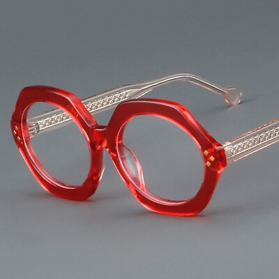 #ad Acetate Glasses Retro Eye Frame Metal Frame Presbyopia Myopia Full Rim Optical