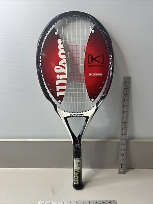 #ad Wilson K FACTOR KZERO Tennis Racquet 4 3 8 Grip Arophite Black 118 R Head NEW