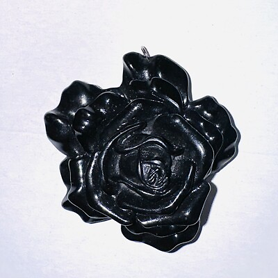 #ad Black Rose Pendant Acrylic Flower Beauty Nature Dark