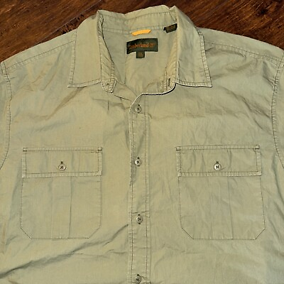 #ad Timberland men#x27;s shirt size XXL classic Olive
