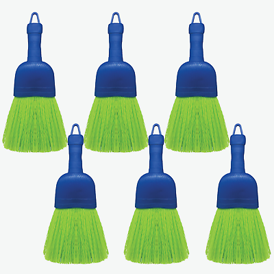 #ad LOLA Whisk Broom Durable Nylon Bristle Handheld Dirt Dust Cleaner Brush 6 CT