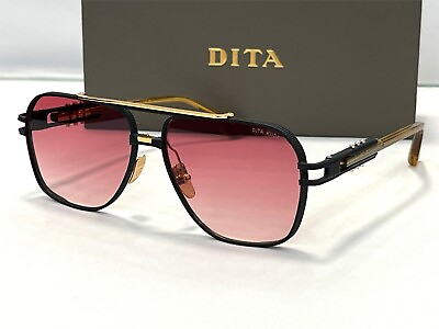 #ad DITA KUDRU DTS436 A 02 Sunglasses Black Iron Unisex Bordeaux Gradient Lens