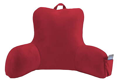 #ad Bed Rest Lounger Pillow Polyester Filling 27quot; x 14quot; x 18quot; Solid Color Red