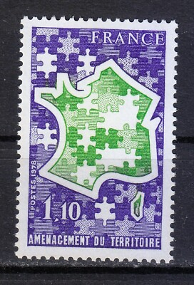 #ad France 1978 MNH Mi 2072 Sc 1596 Stylized Map of France **