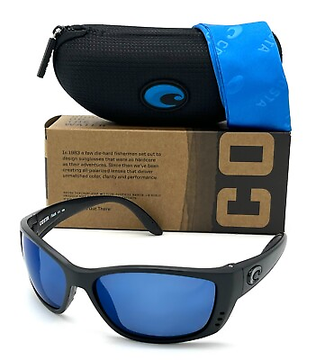 #ad Costa Del Mar FISCH Blackout Blue Mirror 580P 64mm Polarized Sunglasses