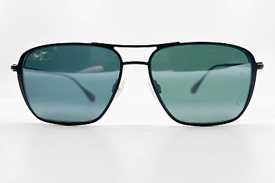 #ad Maui Jim Beaches Black Matte Titanium Sunglasses MJ541 2M 57 16 145 8836