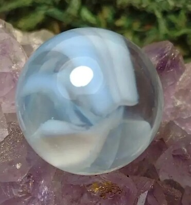 #ad Blended Blue Ribbon Hybrid NM VITRO Agate Glass Cateye Vintage Marbles .60quot;