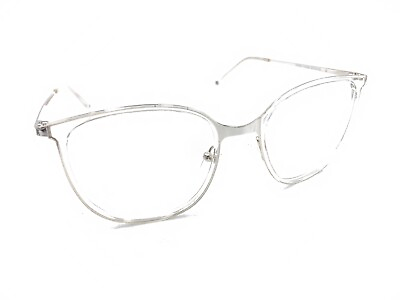 #ad Derek Cardigan Juniper Crystal Silver Clear Eyeglasses Frames 52 19 140 Women