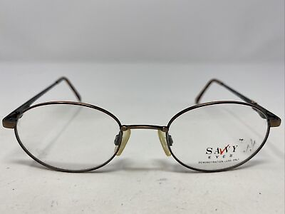 #ad Savvy Eyes MOD.88 DBRN 49 20 135 Dark Brown Metal Full Rim Eyeglasses Frame 4851