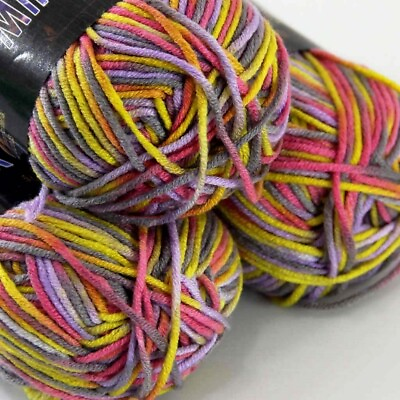 #ad Luxurious New 3ballsx50g Cotton Soft Baby Hand dyed Socks Scarf Knitting Yarn 19