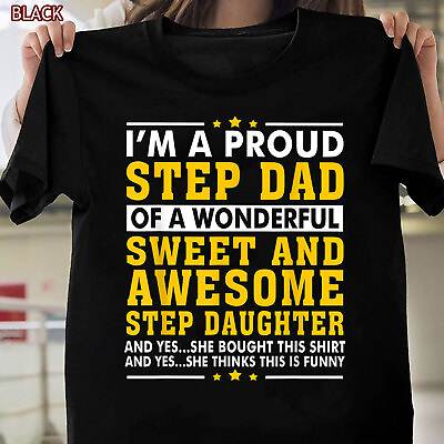 #ad Funny Step Dad Shirt Fathers Day Gift from Step Daughter Stepdad T Shirt for Men