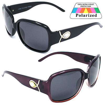 #ad New Polarized Women#x27;s Sunglasses Designer Fashion Eyewear Black Brown Shades
