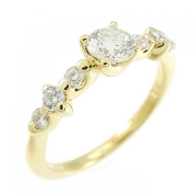 #ad Authentic K18YG Diamond Ring 0.32CT #260 006 035 3894