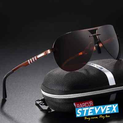 #ad Men Sport Luxury High Quality Metal Frame Aviation Pilot Polarized Sunglasses