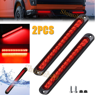 #ad 10quot; Red LED Trailer Tail Light Bar Stop Turn Brake Light for Truck Pickup Boat