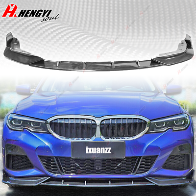 #ad For 2019 2022 BMW 3 Series G20 G28 M Sport Carbon Fiber Style Front Bumper Lip