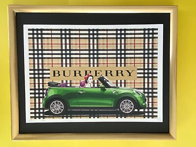 #ad DEATH NYC Hand Signed LARGE Print COA Framed 16x20 Burberry Mini Queen Elizabeth