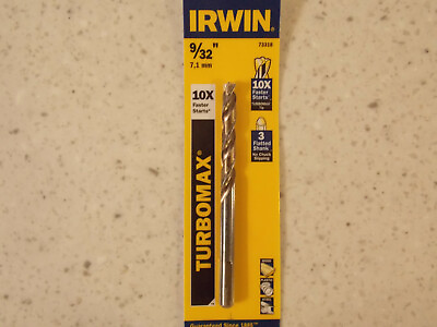 #ad Irwin 73318 Turbomax 9 32quot; x 4 1 4quot; L High Speed Steel Drill Bit $6.97