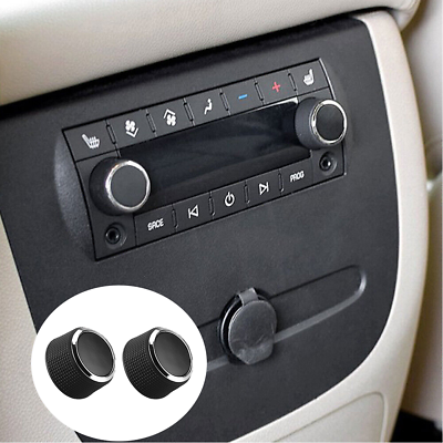 #ad 2Pcs Rear Control Knobs Audio Radio For Escalade Enclave Tahoe Chevrolet GMC