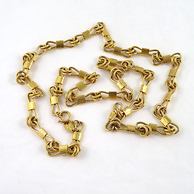#ad Vendome Chain Link Necklace Vintage Gold Tone 32quot;