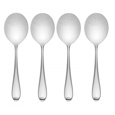 #ad Gorham Studio 18 10 Stainless Steel Bouillon Spoon Set of Four