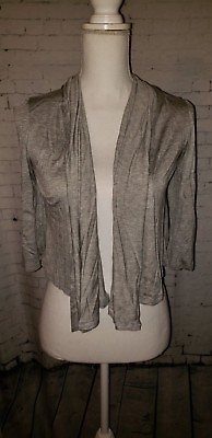 #ad Ladies Cropped Waterfall Front Cardigan NEW Red Grey