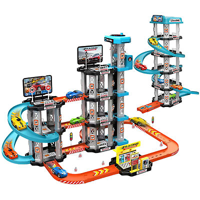 #ad Kids Preschool Toy Car Garage Realistic Parking Garage Race Track PuzzlPlay Set