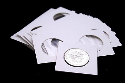 #ad 25 Self Adhesive 2.5 x 2.5quot; Coin Flip for American Silver Eagle by Supersafe