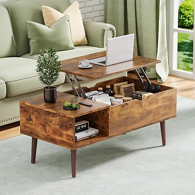 #ad Living Room Lift Top Coffee Table with Hidden Storage Compartment Home Officee