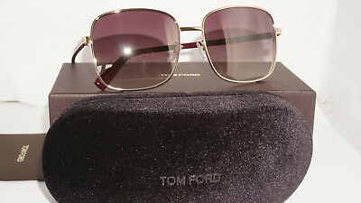 #ad TOM FORD New Sunglasses Square Gold Gray FT0722 K S 32G 59 17 145