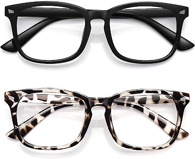 #ad WOWSUN Unisex Stylish Nerd Non prescription Glasses Clear Lens Eyeglasses Frame