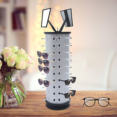 #ad Glasses Rack Holder Sunglasses Display Stand Organizer 360° Rotating 40 Pairs