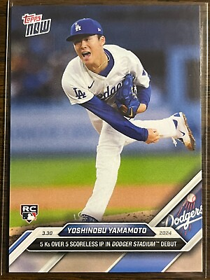 #ad 2024 Topps Now #24 Yoshinobu Yamamoto Los Angeles Dodgers RC