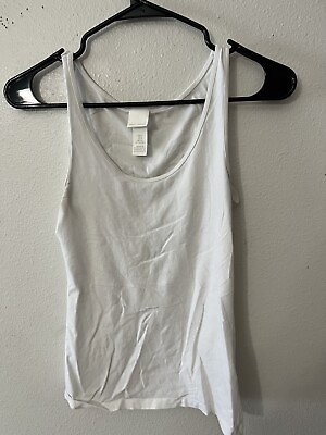 #ad Hamp;M Small Solid Women White Women Solid tank top Sol