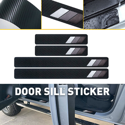 #ad 4pcs Car Sill Door Plate Protector Scuff Scratch Anti Cover For Toyota Tacoma US